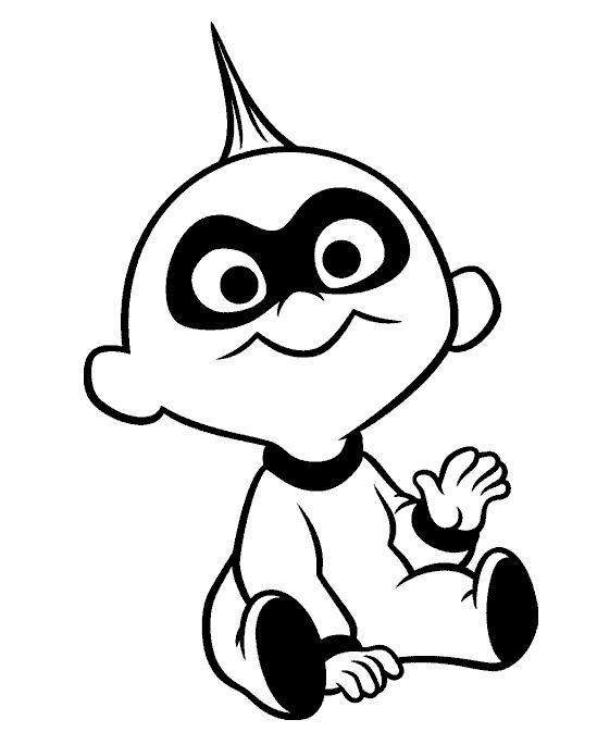 coloriage jack jack le bebe indestructible